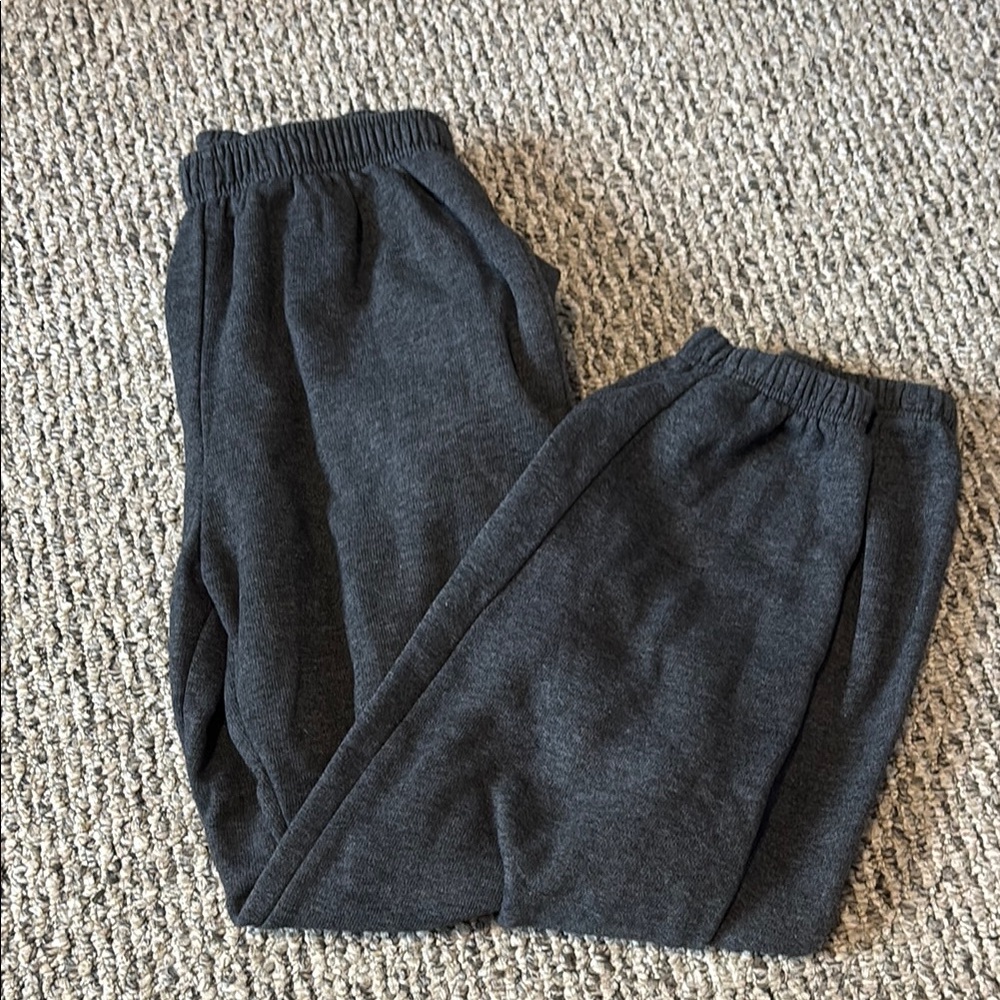 Gray Jogger Track Pants with Elastic Waistband